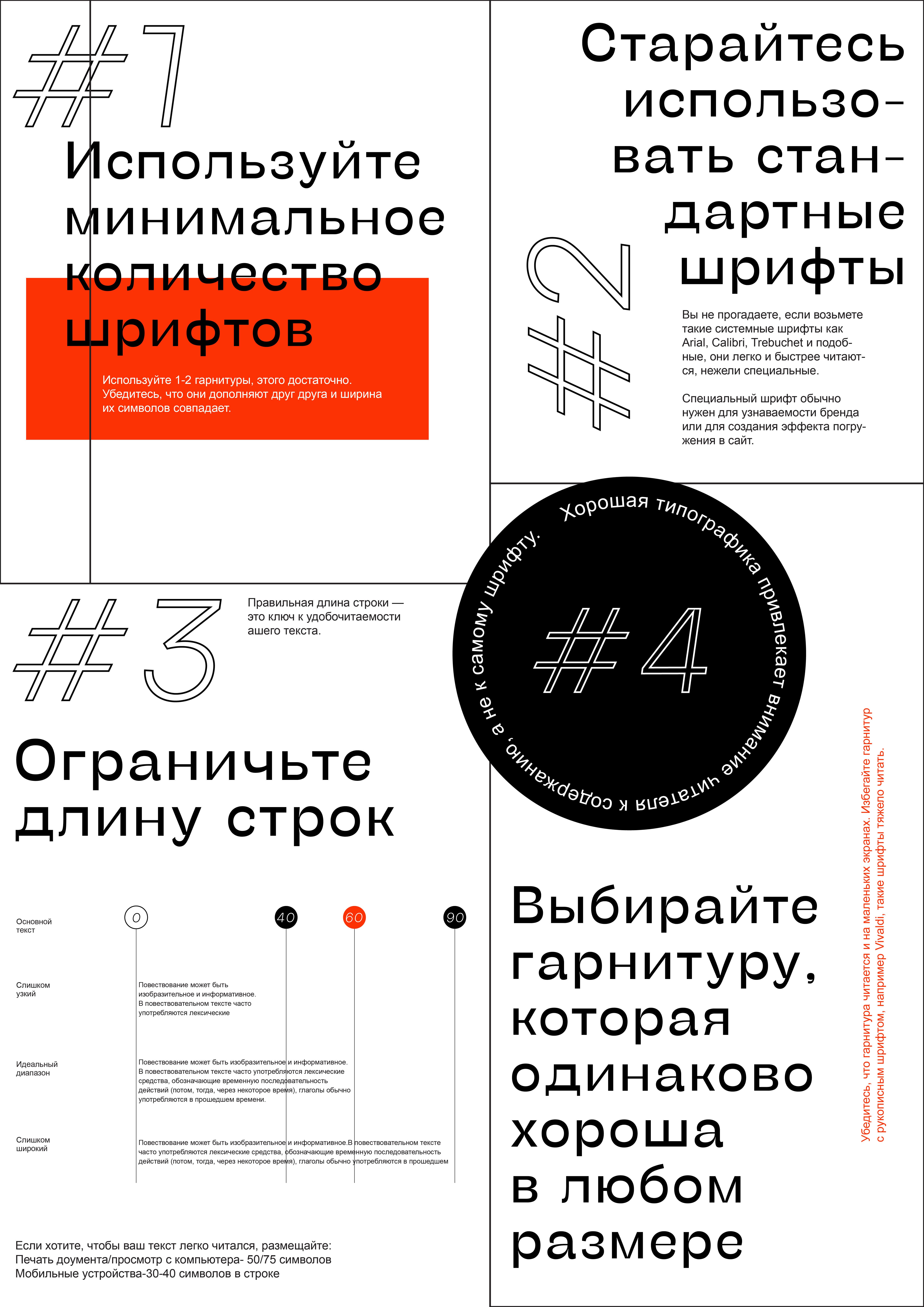 Ten rules of interface typography, rules 1 to 4